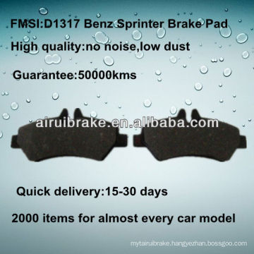 D1317 OE QUALITY low metal car disc brake pad for BENZ SPRINTER BOX VAN